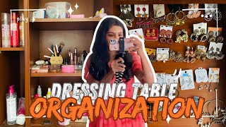 தமிழில்❤️ Dressing table organizationOrganizing ideas 💡 Earring collection ✨💎Dressing table tour✨ [upl. by Sheply]