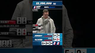 A 22390000 Pot and a Card Away From Winning The Title shorts [upl. by Eluj213]