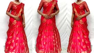 lehenga saree draping styles  lehenga style saree draping  sareewearing [upl. by Luht]