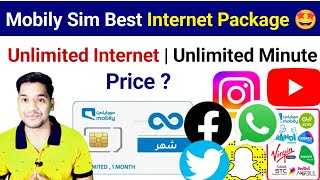 Mobily Best Internet Package 🤩  Mobily New Internet Offer  Mobily Unlimited Data And Call Minute [upl. by Elspeth]