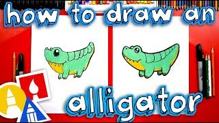 How To Draw A Cartoon Alligator [upl. by Sieracki]