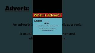 What is adverbadverb parts of speechenglish grammar [upl. by Llirred]