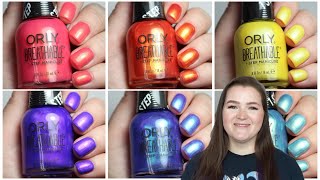 Orly Breathable Melting Point Collection  Live Swatch Review [upl. by Corette]