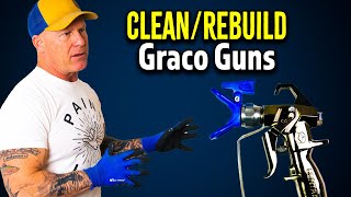 How to clean amp rebuild a Graco Contractor II gun Graco Sprayer Tips [upl. by Jallier]