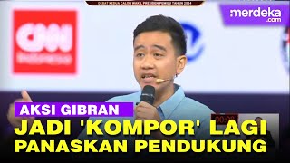 Aksi Gibran Jadi Kompor Angkat Tangan Panaskan Pendukung [upl. by Atinaj73]