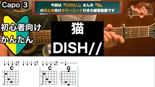 猫DISHギターコード弾き語り初心者向け簡単 [upl. by Sam]