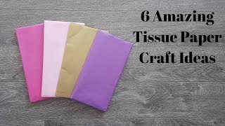 6 Amazing Tissue Paper Crafts Ideas [upl. by Anitneuq13]