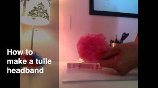 How To Make A Tulle Puff Baby Headband [upl. by Herv]