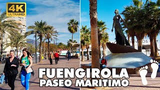 FUENGIROLA Paseo Maritimo Promenade Costa del Sol Spain 🇪🇸  🚶‍ Walking Tour 4K UHD [upl. by Lertnom]