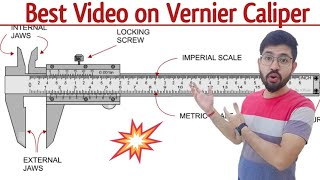 Vernier Caliper  How to use vernier caliper in hindi  How to read Vernier scale Class11th Physic [upl. by Blanchard]