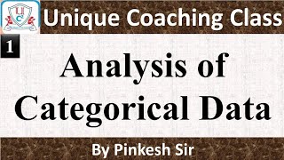 Analysis of Categorical Data  Part 1  Stat  FYBcom  Vnsgu  By Pinkesh Sir [upl. by Ydahs]