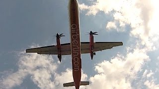 Dash 8400 landet am Albrecht Dürer Airport Nürnberg [upl. by Aroved165]