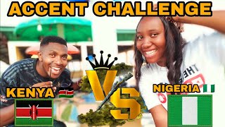 KENYA 🇰🇪 VS NIGERIA 🇳🇬 Accent CHALLENGE FT SirVickTV [upl. by Etnud]