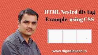 Making Nested Divs Side by Side using CSS  Lesson 6 [upl. by Nolad]