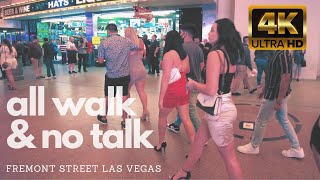 Fremont Street Las Vegas  DANCE night 4K [upl. by Rhynd]