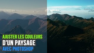 Comment ajuster les couleur dun paysage  Photoshop Tutorials [upl. by Erusaert]