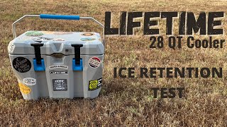 Lifetime 28 QT HighPerformance Cooler Ice Retention Test [upl. by Salba650]