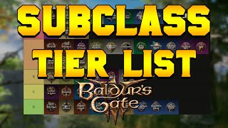 Subclass Tier List for Baldurs Gate 3 [upl. by Aneel]