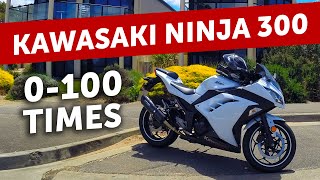 Kawasaki Ninja 300 0100 times [upl. by Greysun]