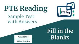 PTE Reading Practice Free Aug 2024  Fill in the Blanks  Sample Test with Answers pte free [upl. by Aciruam]