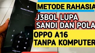 reset oppo A16 lupa sandi dengan mudah cepat dan benar lupa sandi oppo [upl. by Orly41]