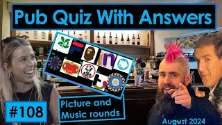 108 PUB QUIZ Music picture and connection rounds [upl. by Katina14]