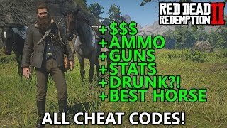 Red Dead Redemption 2  All Cheat Codes Infinite Money Max Ammo Spawn War Horse Best Stats etc [upl. by Aicital]