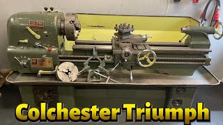 Colchester Triumph MK15 Round Head Big Size Lathe Svarv Tour Drehmaschine [upl. by Adahsar944]