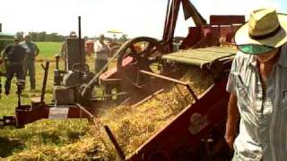 Old 1946 New Holland model 76 Baler in field [upl. by Magee]