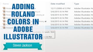 Adding Roland Colors in Adobe Illustrator [upl. by Berghoff991]