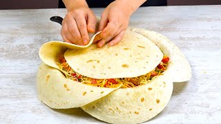 Metti 7 tortillas COSÌ in padella e aspetta 40 minuti WOW [upl. by Darreg]