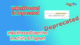 onBackPressed Deprecated  What is the Alternative  Android Studio  Kotlin  ZenTechBytes [upl. by Nylahs]
