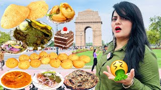 Living on FAMOUS Food for 24 Hours Challenge  Delhi Food Challenge [upl. by Godbeare]