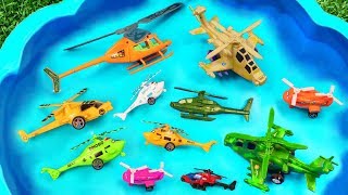 Toy Helicopters For Kids  Learns Colors and Names of Helicopter Vehicles Toys for Kids and Children [upl. by Enos]