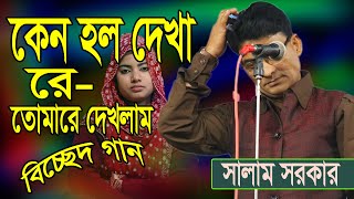 বাউল সালাম সরকার বিচ্ছেদ গান  কেন হল দেখা রে তোমারে দেখলাম  baul bicched gaan salam sarkar 2021 [upl. by Addie]