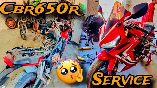 Honda Cbr650r service cost ⚡️🩶  service after 13000 km  cbr650r ar07rider [upl. by Atinav]