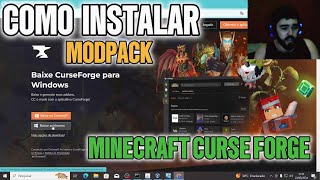 COMO INSTALAR MODPACK COM CURSE FORGE 2024 [upl. by Hernardo]