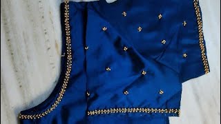 Easy bead work on stitched blouse [upl. by Josephine]