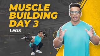 Muscle Building Workout DAY 3  Leg Workout  Yatinder Singh [upl. by Jumbala]