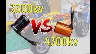 YaiRC  HSP 94107  3300kv vs 4300kv Brushless Motor [upl. by Hendrick]