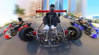 Insane 70mph Electric GoKarts on CITY STREETS  Urban EKart POV [upl. by Sioux]