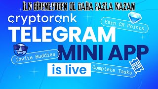 TOKEN Ä°ZLEME PLATFORMU CRYPTORANK TELEGRAM BOTU BAÅLATTI ACELE EDEN Ä°LK GÄ°RENLERDEN OLUN [upl. by Anela535]