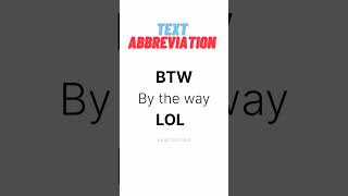 Text abbreviationpart 1texting abbreviations shorts [upl. by Majka931]