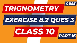 Exercise 8 2 Q 3 INTRODUCTION TO TRIGONOMETRY CLASS 10 NCERT MATHS 1 [upl. by Rotceh]