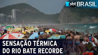 Rio chega aos 58º e bate recorde de temperatura  SBT Brasil 141123 [upl. by Knitter268]