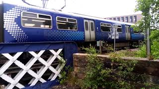 2E63 320308 Airdrie  Balloch passing the Clydeside Express way on the Argyle line 140624 [upl. by Suirad]