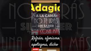 ADAGIO SINÓNIMOS leer aprender class sinonimos rv datos vocabulario adagio lectores refran [upl. by Salot187]