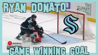 SEATTLE KRAKEN  RYAN DONATO GAME WINNING SHOOTOUT GOAL 41622 [upl. by Atirrehs]