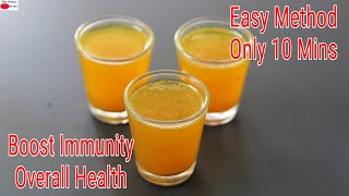 Turmeric Shots Recipe  How To Make Turmeric Shots  Boosts Immunity Overall Health  Skinny Recipes [upl. by Prager]