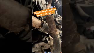 Questionable welding on this donor mazda miata for our Subaru build fyp shorts shortvideo [upl. by Arrik]